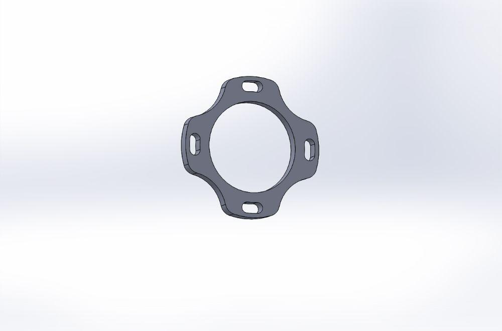 Flange Saida Turbina Biagio 100Mm Entre Furos Aço Viptech