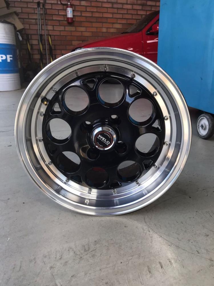 Par De Rodas Aro 15 X 8 Furação 4X100 Weld Racing