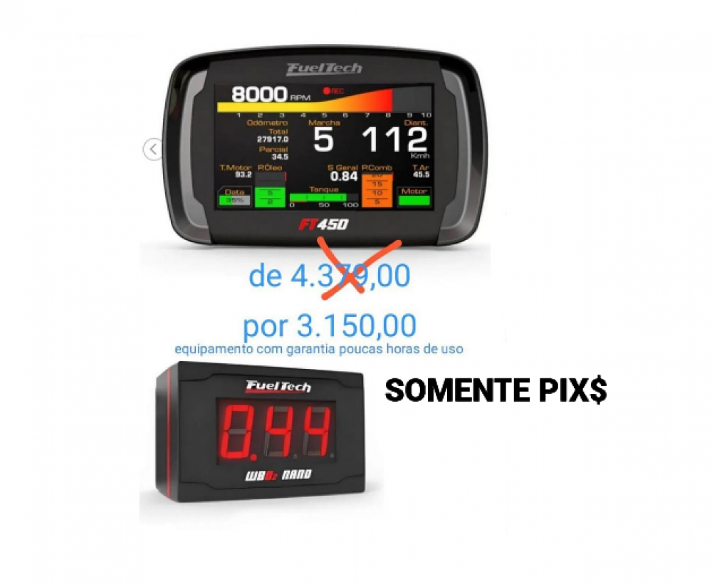 Kit Ft450 + Wb 02 Meter Nano Fueltech