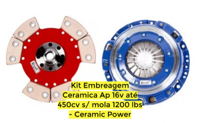 Kit Embreagem Ceramica Ap 16V Até 450Cv S/ Mola 1200 Lbs Ceramic Power